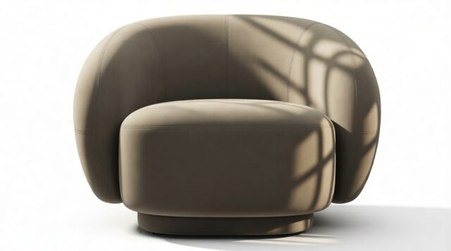 The Julep – Ash Brown Velvet, Lounge Chair