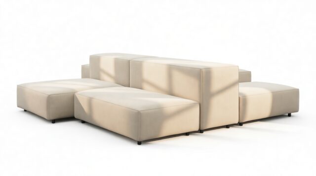 The Extrasoft – Eggshell Vegan Suede, Combination 1 (Left)