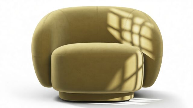 The Julep – Olive Gold Velvet, Lounge Chair