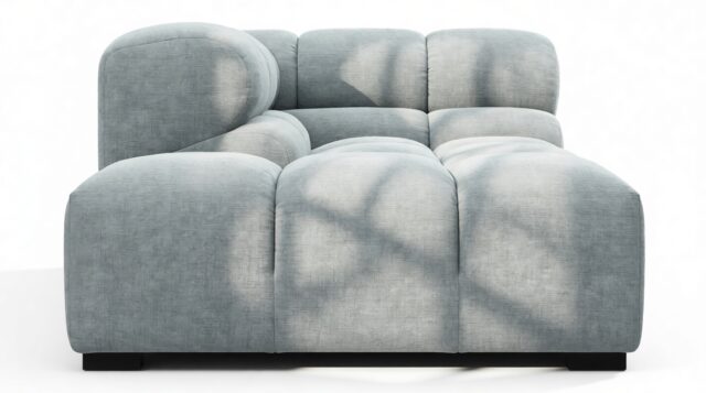 The Tufty – Cerulean Chenille, Corner Half (Left)