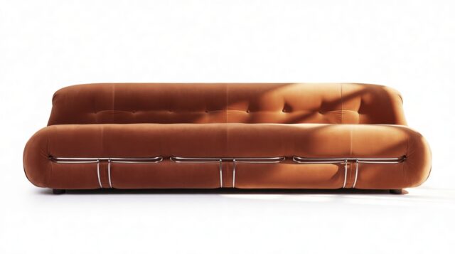 The Soriana – Spice Velvet, Three Seater Sofa