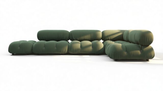 The Bellini – Evergreen Brushed Weave, Sectional (Right Corner)