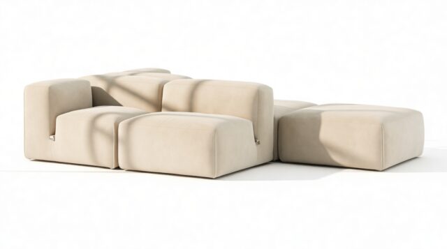 The Le Mura – Eggshell Vegan Suede, Dual Aspect (Right)