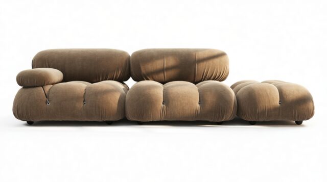 The Bellini – Cappuccino Brown Chenille, Open End Sofa (Right)