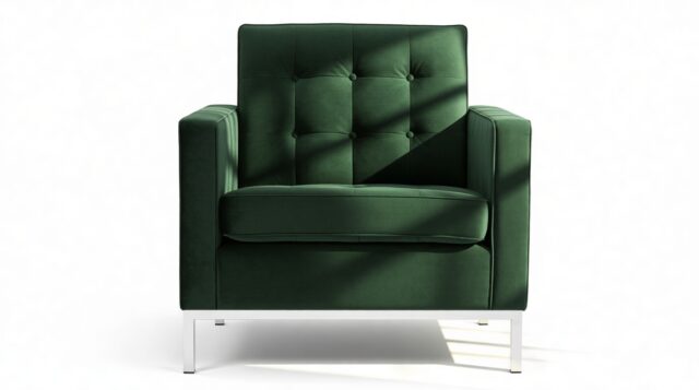The Florence – Emerald Green Velvet, Lounge Chair