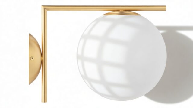 The IC – Brass, Outdoor Wall Light