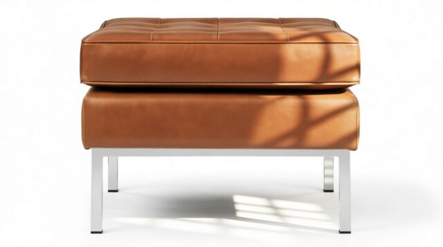 The Florence – Tan Premium Leather, Ottoman