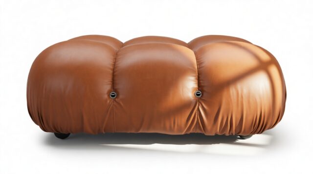 The Bellini – Tan Premium Leather, Ottoman