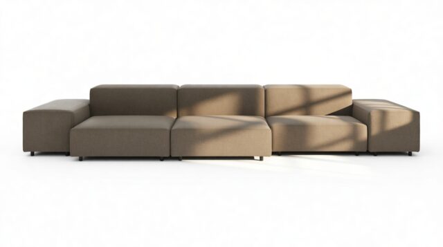 The Extrasoft – Coffee Brushed Weave, Three Seater Sofa (Right)