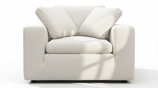 The Ciel – Oatmeal Brushed Weave, Lounge Chair