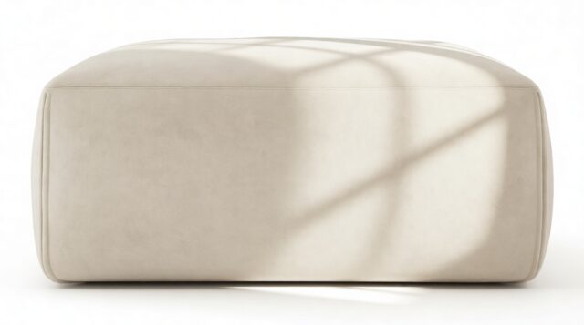 The Le Mura – Eggshell Vegan Suede, Ottoman