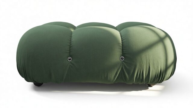 The Bellini – Evergreen Brushed Weave, Ottoman