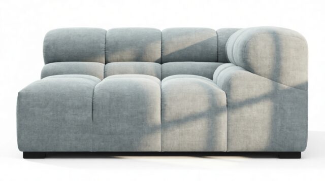 The Tufty – Cerulean Chenille, Large Corner (Right)