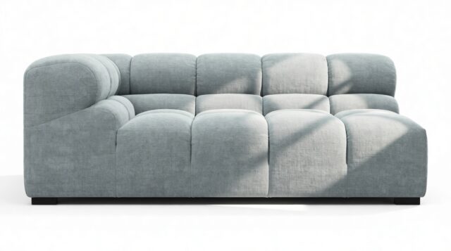 The Tufty – Cerulean Chenille, Extra Large Corner (Left)