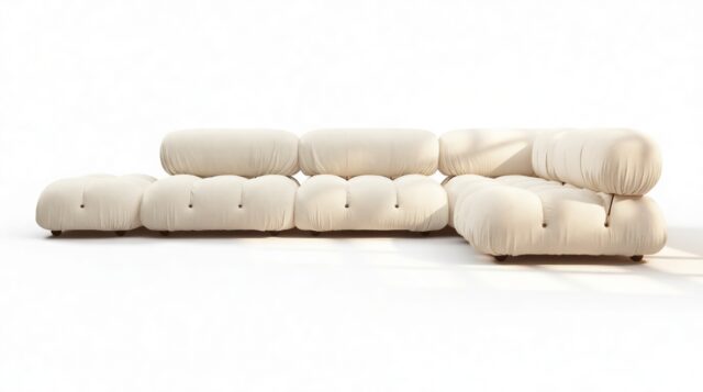The Bellini Outdoor – Cream Chunky Performance Weave (Outdoor), Sectional (Right Corner)