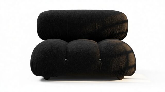 The Bellini – Black Boucle, Armless Module