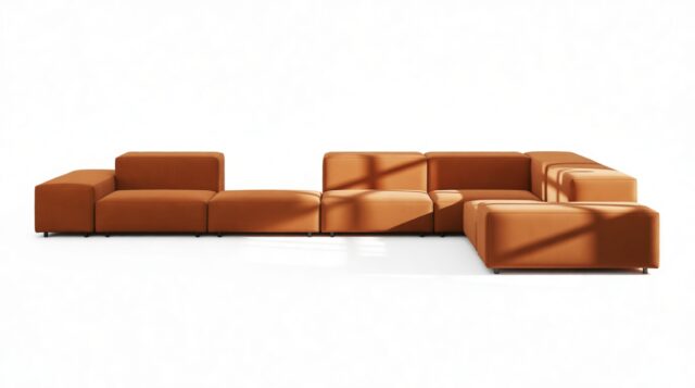 The Extrasoft – Burnt Orange Velvet, Large Corner (Right)