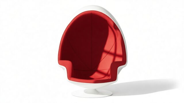 The Primo – Bold Red Wool, Alpha Egg Chair