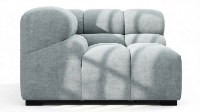 The Tufty – Cerulean Chenille, Corner (Left)