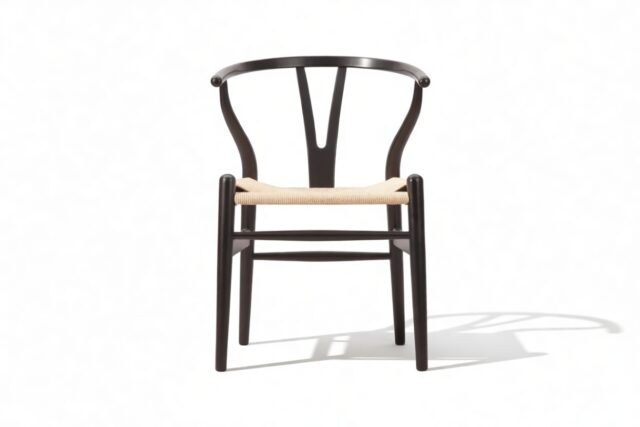 The Wish – Black with Natural Seat, Dining Chair