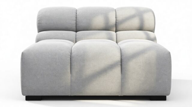 The Tufty – Light Gray Wool, Armless Module