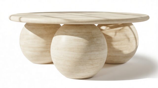 The Mila – Travertine, Coffee Table