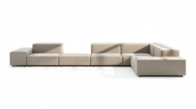 The Extrasoft – Soft Gray Brushed Weave, Large Corner (Right)