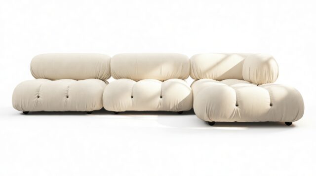 The Bellini – Cream Chunky Performance Weave (Outdoor), Sectional (Right Chaise)