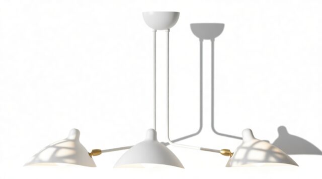 The Mouille – White, 2 Arm Ceiling Lamp