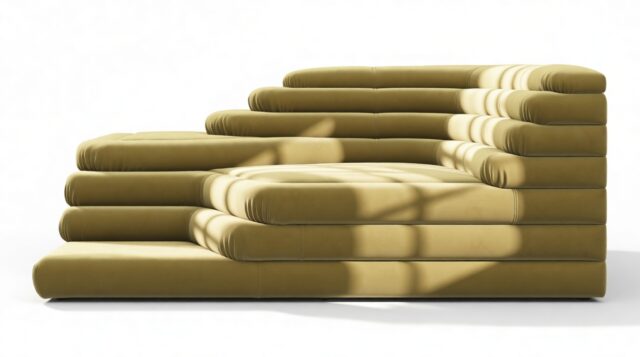The Terrazza – Olive Gold Velvet, Right Arm