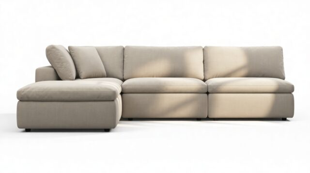 The Ciel – Beige Linen, Sectional (Left Chaise)