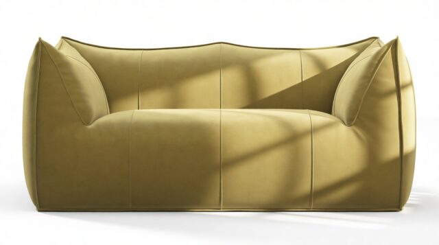 The Bambole – Olive Gold Velvet, Two Seater Sofa