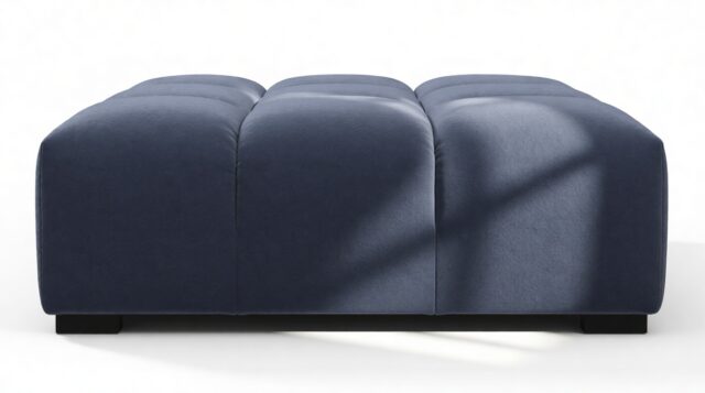 The Tufty – Royal Blue Wool, Ottoman