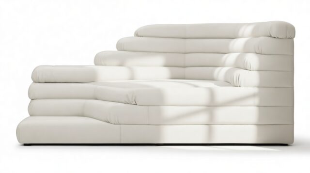 The Terrazza – Cream Vegan Leather, Right Arm