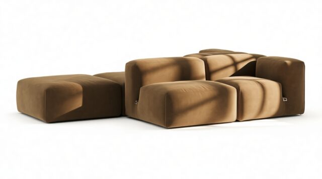 The Le Mura – Brown Vegan Suede, Dual Aspect (Left)