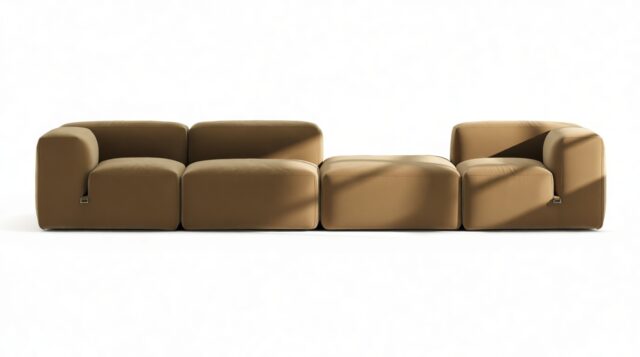 The Le Mura – Old Gold Velvet, Four Seater (Right)