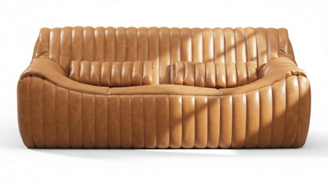 The Sandra – Distressed Brown Premium Leather, Two Seater Sofa