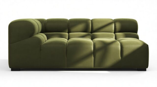 The Tufty – Thyme Luxe Velvet, Extra Large Corner (Left)