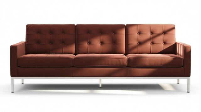 The Florence – Burgundy Luxe Velvet, Three Seater