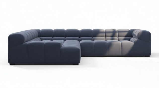 The Tufty – Royal Blue Wool, Corner (Left) – Sectional