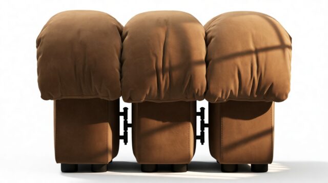 The DS 600 – Brown Vegan Suede, Ottoman