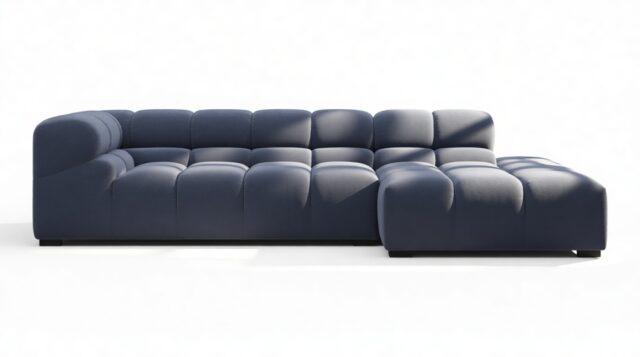 The Tufty – Royal Blue Wool, Small L (Right) – Sectional