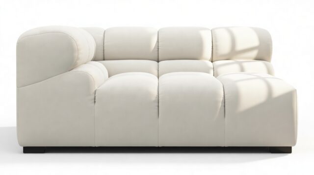 The Tufty – Oatmeal Brushed Weave, Large Corner (Left)