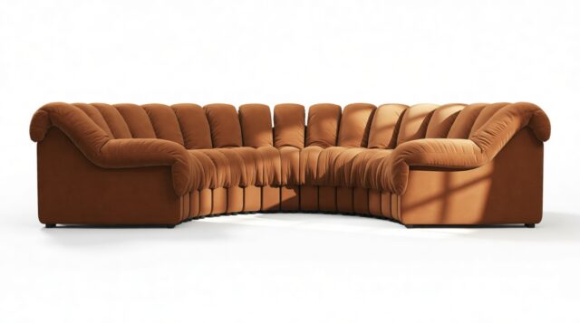 The DS 600 – Burnt Orange Vegan Suede, Sectional, U Shape