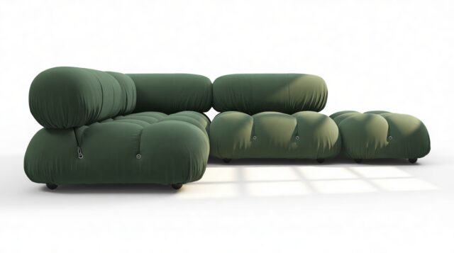 The Bellini – Evergreen Brushed Weave, Sectional (Small Left Corner)