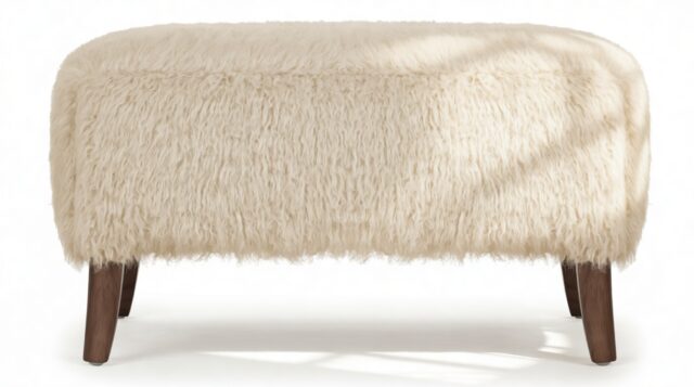 The Palapa – Almond Long Hair Sherpa, Ottoman