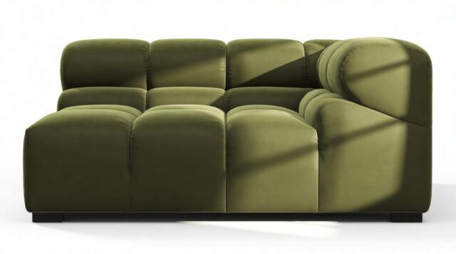 The Tufty – Thyme Luxe Velvet, Large Corner (Right)