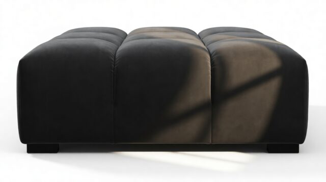 The Tufty – Black Velvet, Ottoman