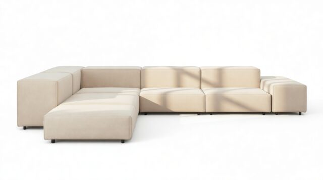 The Extrasoft – Eggshell Vegan Suede, Corner (Left)