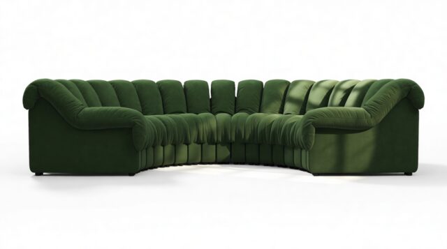 The DS 600 – Tarragon Vegan Suede, Sectional, U Shape